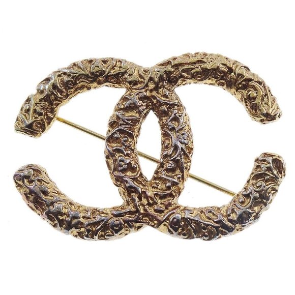 Chanel CC Brooch Pin Gold 93A 99946 - Picture 1 of 10